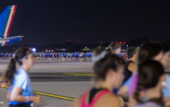 Milano Linate turns its own runway into a stage for 3,000 runners, for one night only